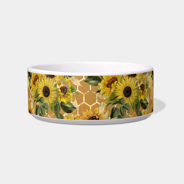 Écuelle Bouquet de fleurs de soleil jaune élégant peigne d (Devant)