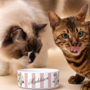 Écuelle Bouquet de roses rayées rose-chic du pays Monogram