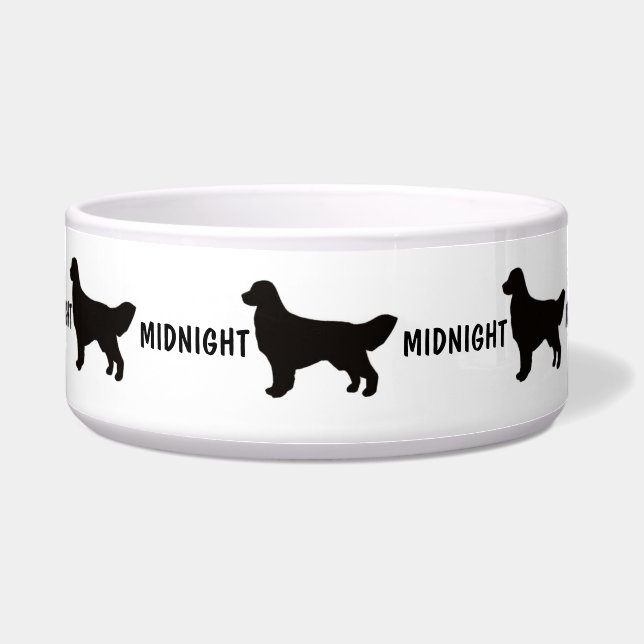 Écuelle Bowl de chien d'essayeur d'or personnalisé (Devant)