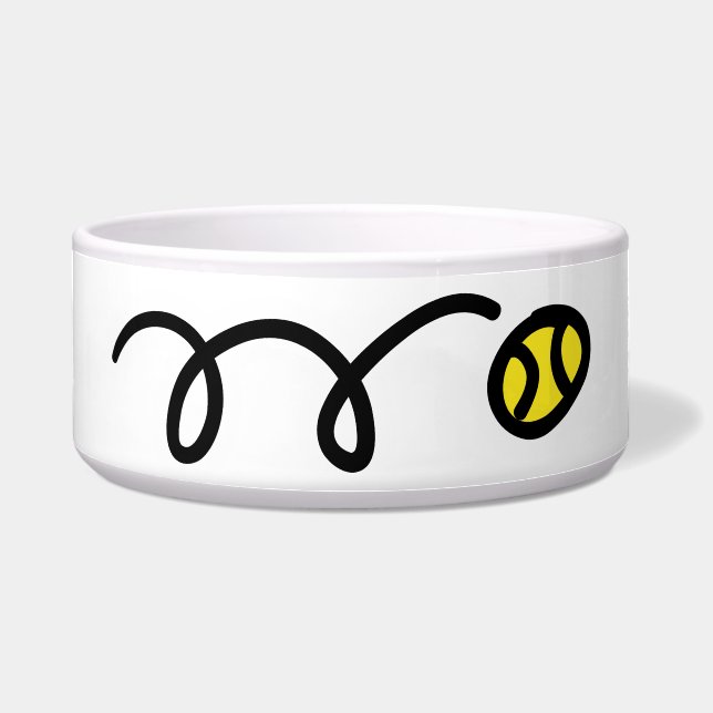 Écuelle Bowl pour chien personnalisé avec design de balle  (Devant)