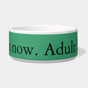 Écuelle Brûlez maintenant. Devenez adulte plus tard.