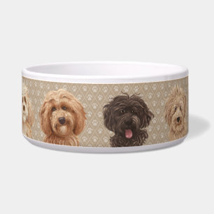 Écuelle brun de cuvette de Labradoodle de