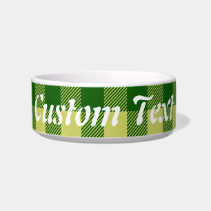 Écuelle Buffle jaune vert Jour de la Saint Patrick Plaid