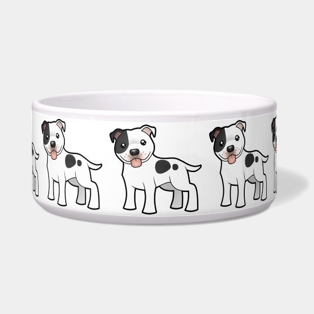 Écuelle Bull-terrier du Staffordshire de bande dessinée (Devant)