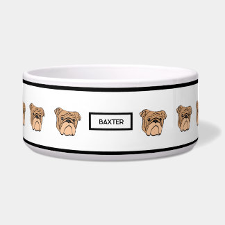 Écuelle Bulldog Pet Bowl pour chiens - Brown