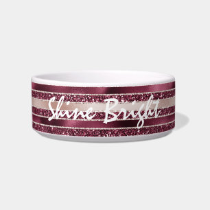 Écuelle Burgundy Rouge Rose Rose Gold Parties scintillant