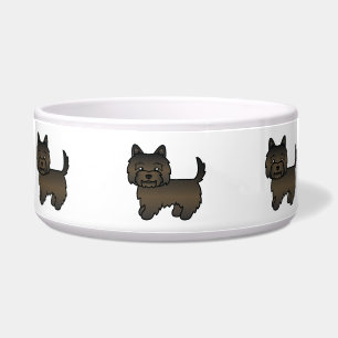 Écuelle Cairn Terrier Bringé Foncé Chien de Dessin Animé M