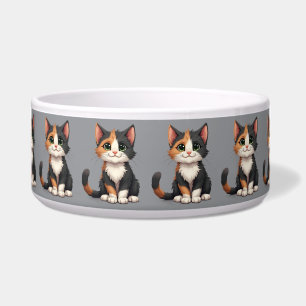 Écuelle Calico Kitten Whimsical avec attitude