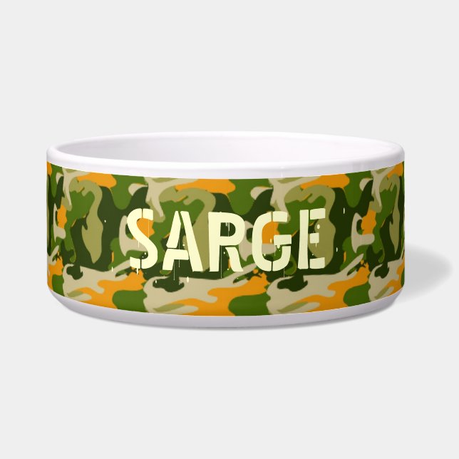 Écuelle Camo avec nom personnalisé (Devant)