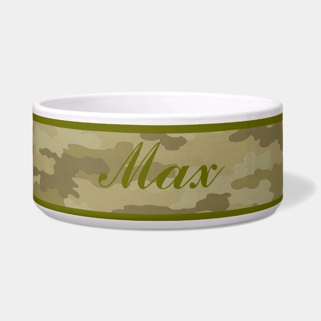 Écuelle Camouflage de lumière personnalisé Pet Bowl (Devant)
