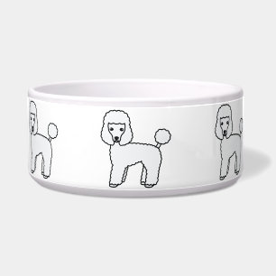 Écuelle Caniche jouet blanc Chien de dessin animé mignon