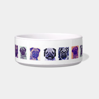 Écuelle Carlins pop-art céramique poêle Bowl pour animaux