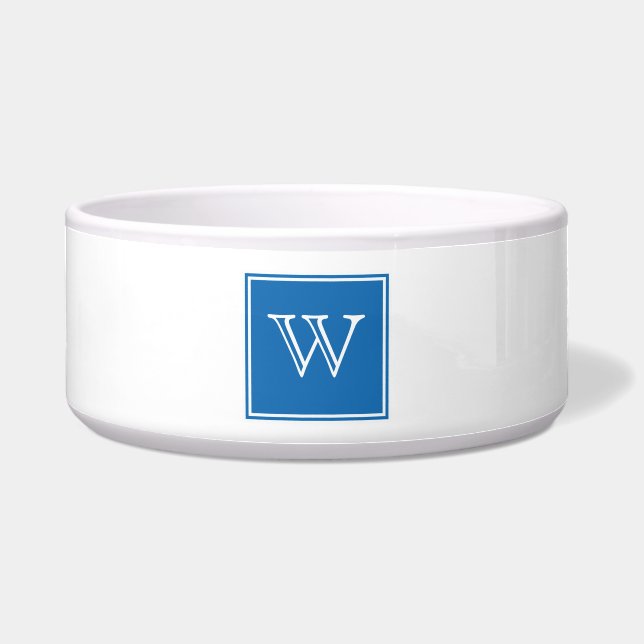 Écuelle Carré bleu Monogram Pet Bowl (Devant)