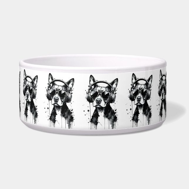 Écuelle Casque de chien cool Cute Animaux de compagnie enc (Devant)