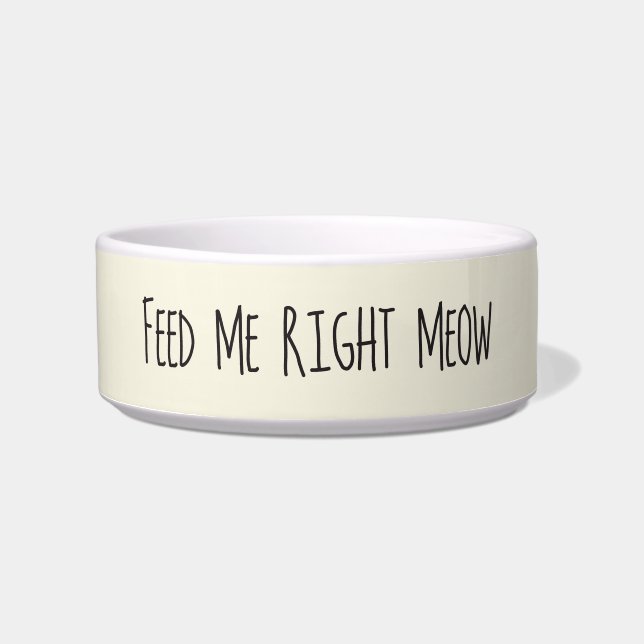 Écuelle Cat Food Bowl| Me nourrir correctement (Devant)