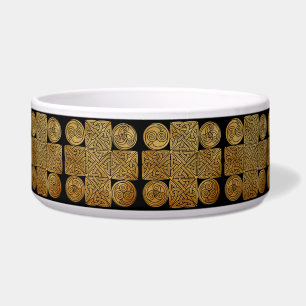 Écuelle Céleste Knotwork Cross Ceramic Pet Bowl