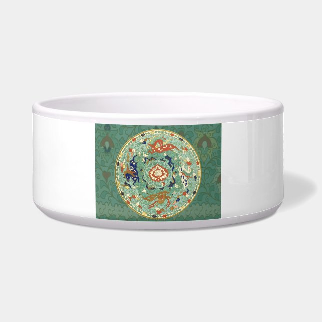 Écuelle Cercle chinois antique bleu vert (Devant)