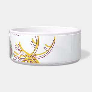 Écuelle Cerfs géométriques : Illustration Motif traditionn