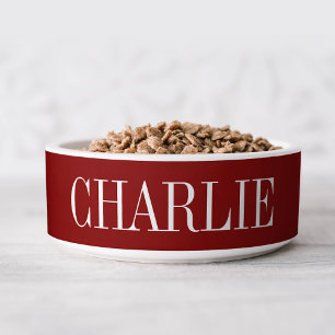 Écuelle Charlie Classic Nom Monogramme   Red