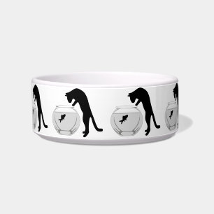 Écuelle Chat avec bol de poisson
