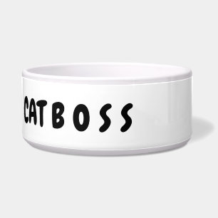 Écuelle Chat Boss - chat en céramique bol alimentaire