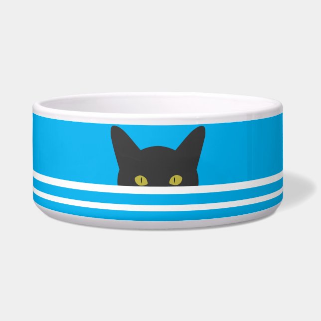 Écuelle Chat De Pékin Bleu Et Blanc (Devant)