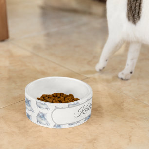 Écuelle Chaton blanc et gris à fourrure moelleuse