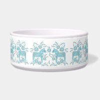 Cheval de Dala suédois Turquoise Green et White Bo