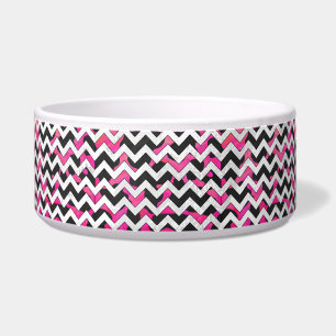 Écuelle Chevron Cow Hot rose et noir