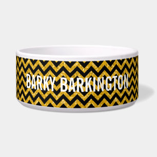 Écuelle Chevron Parties scintillant Look Dog Bowl