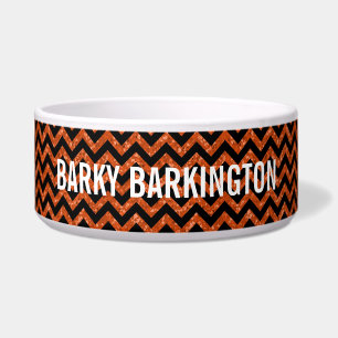Écuelle Chevron Parties scintillant Look Dog Bowl