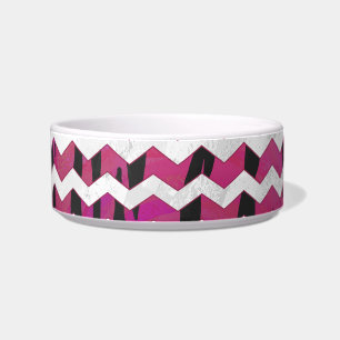 Écuelle Chevron Tiger rose chaud et noir
