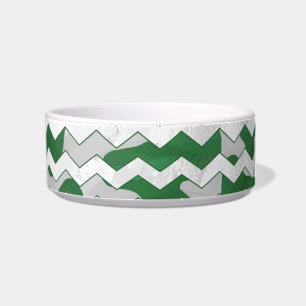 Écuelle Chevron Vache vert et blanc Impression