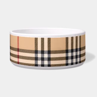 Écuelle Chic Carreaux Base Marron Chaud Blanc Noir Marron