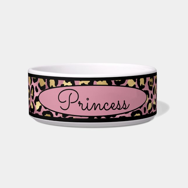 Écuelle Chic rose léopard peau Motif animal (Devant)