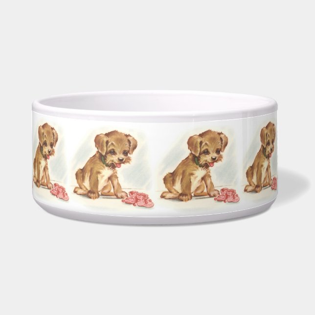 Écuelle Chien de chaussures vintage Puppy Art (Devant)