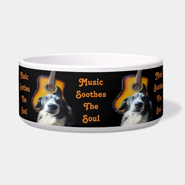 Écuelle Chien de guitare du Bowl pour animaux de compagnie (Devant)