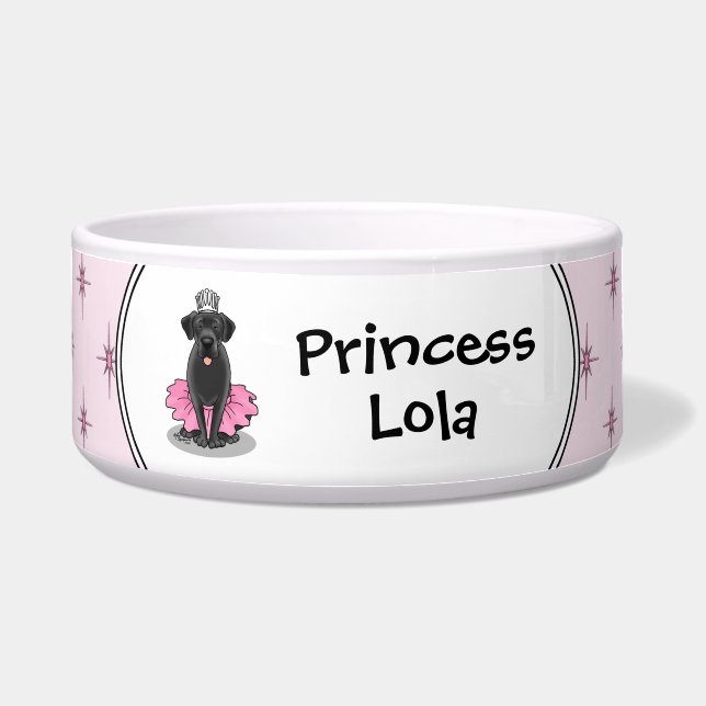 Écuelle Chien Drôle Ballet Princesse Labrado Retriever Noi (Devant)