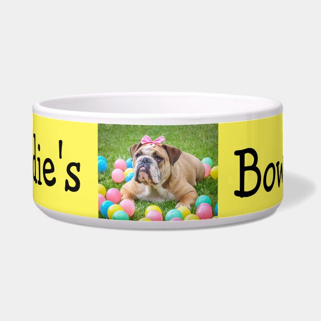Écuelle Chien fait sur commande personnalisé de couleur de (Devant)