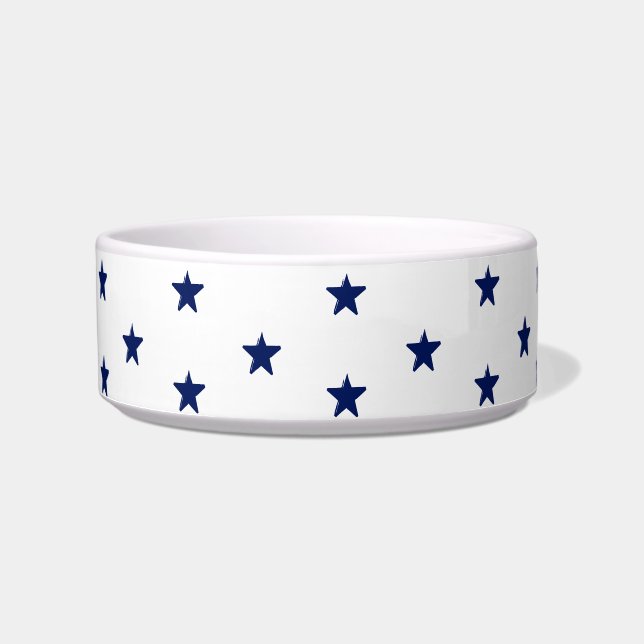 Écuelle Chien motif de la marine moderne bleu et blanc éto (Devant)