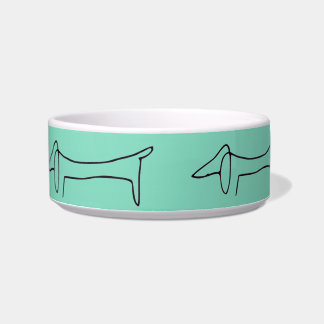Écuelle Chien teckel silhouette noire