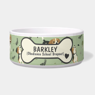 Écuelle Chien vert et beagle teinté