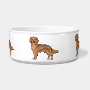 Écuelle Chiens de bande dessinée mignons Retriever doré ro