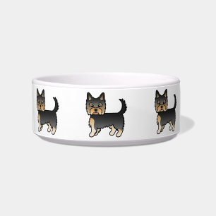 Écuelle Chiens de bande dessinée Yorkshire Terrier noir et