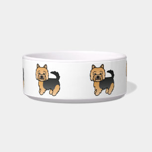 Écuelle Chiens De Cartoon Noirs Et Tan Norwich Terrier Cut