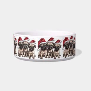 Écuelle Chiens de Noël Carlins Père Noël