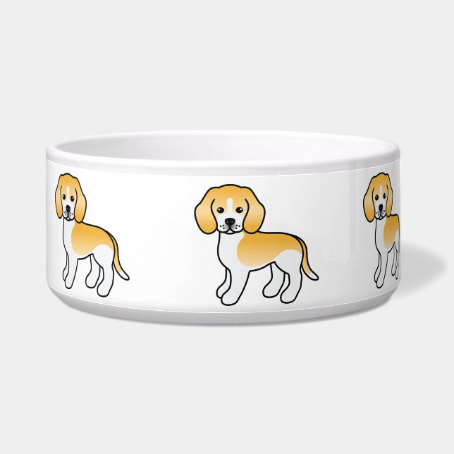 Écuelle Chiens de race Beagle de dessin animé au manteau c (Droite)