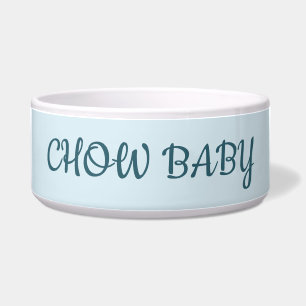 Écuelle CHOW BABY bleu Pet Bowl personnalisé