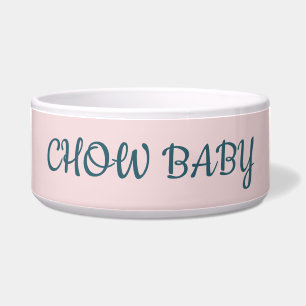 Écuelle CHOW personnalisé BÉBÉ rose Pet Bowl