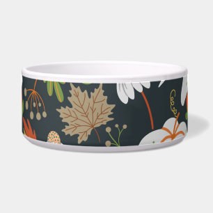 Écuelle Citrouille continu motif floral noir et blanc